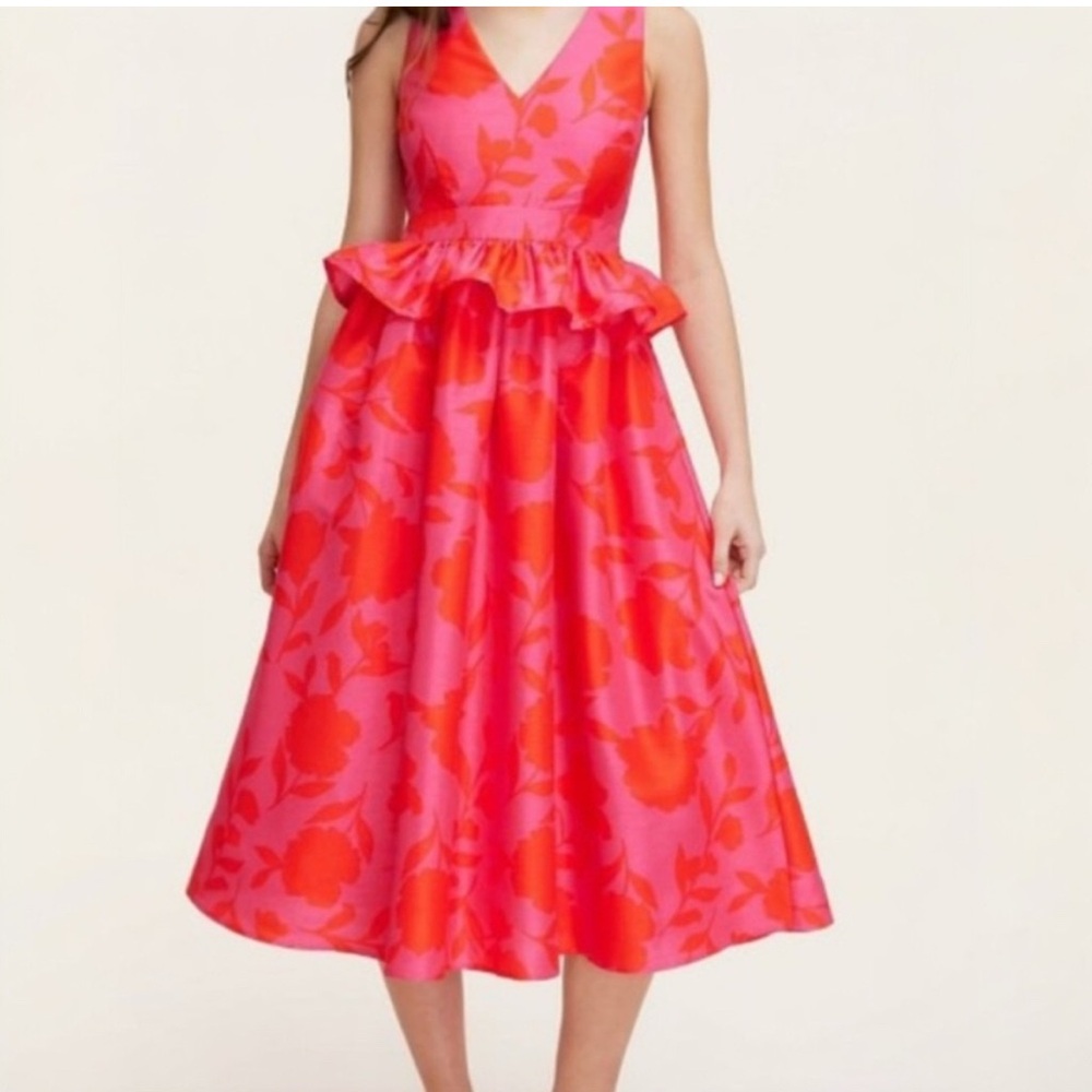 Kate Spade Pink and Red Midi Dress